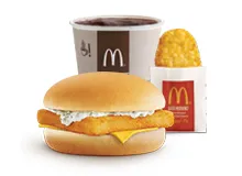 Filet O Fish Breakfast Meal (comes with burger, hashbrown & hot drink of your choice)