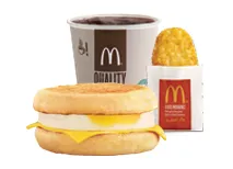 Egg McMuffin Meal (comes with muffin, hashbrown & hot drink of your choice)