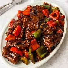 68. Hot plate beef & black pepper sauce