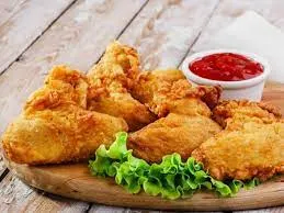 10. Deep- fried crispy chicken wings & garlic