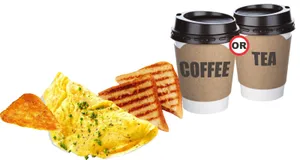 Omelette With Coffee/ Tea