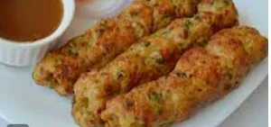 Cheesy Chicken Seekh Kebabs