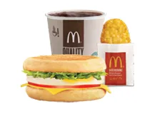 ELT McMuffin Meal  (comes with muffin, hashbrown & hot drink of your choice)