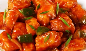 Chilli Paneer with fries