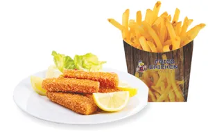 Crispy Fish Fingers With Fries