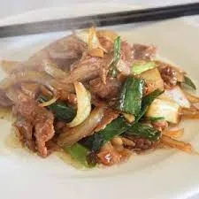 45. Stir fried lamb with ginger & spring onion