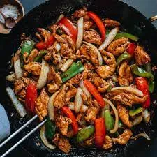 44. Hot plate chicken & black pepper sauce