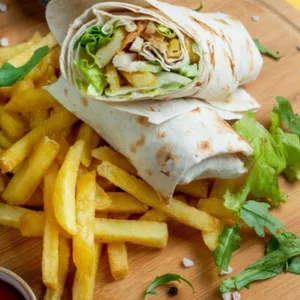 Veg Wrap with Fries