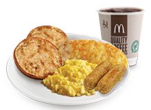 Big Breakfast with Sausage & hot drink -  Chicken