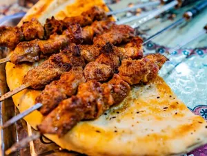 Chicken Satay with Naan