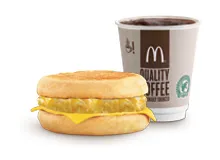 Scrambled Egg McMuffin Meal (comes with muffin & hot drink of your choice)