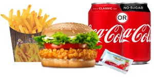 Crispy Chicken/ Veg Burger Combo