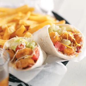 Chicken Wrap With Fries
