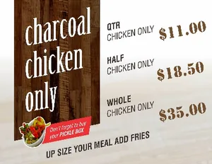 Charcoal Chicken Only