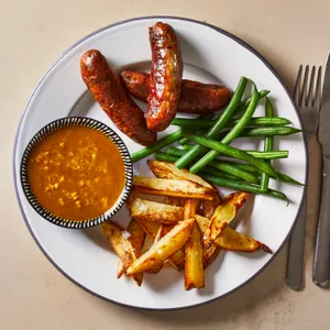 3pcs Sausage And Chips (Gravy)